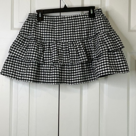 Wild Fable Black and White Plaid Mini Skort - Picture 4 of 6